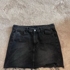 H&M Black Denim Skirt